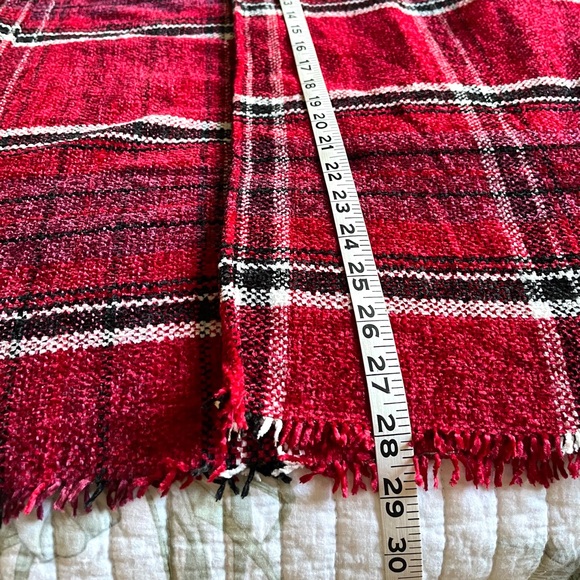 Red Plaid Ruana Nine West - Picture 2 of 4